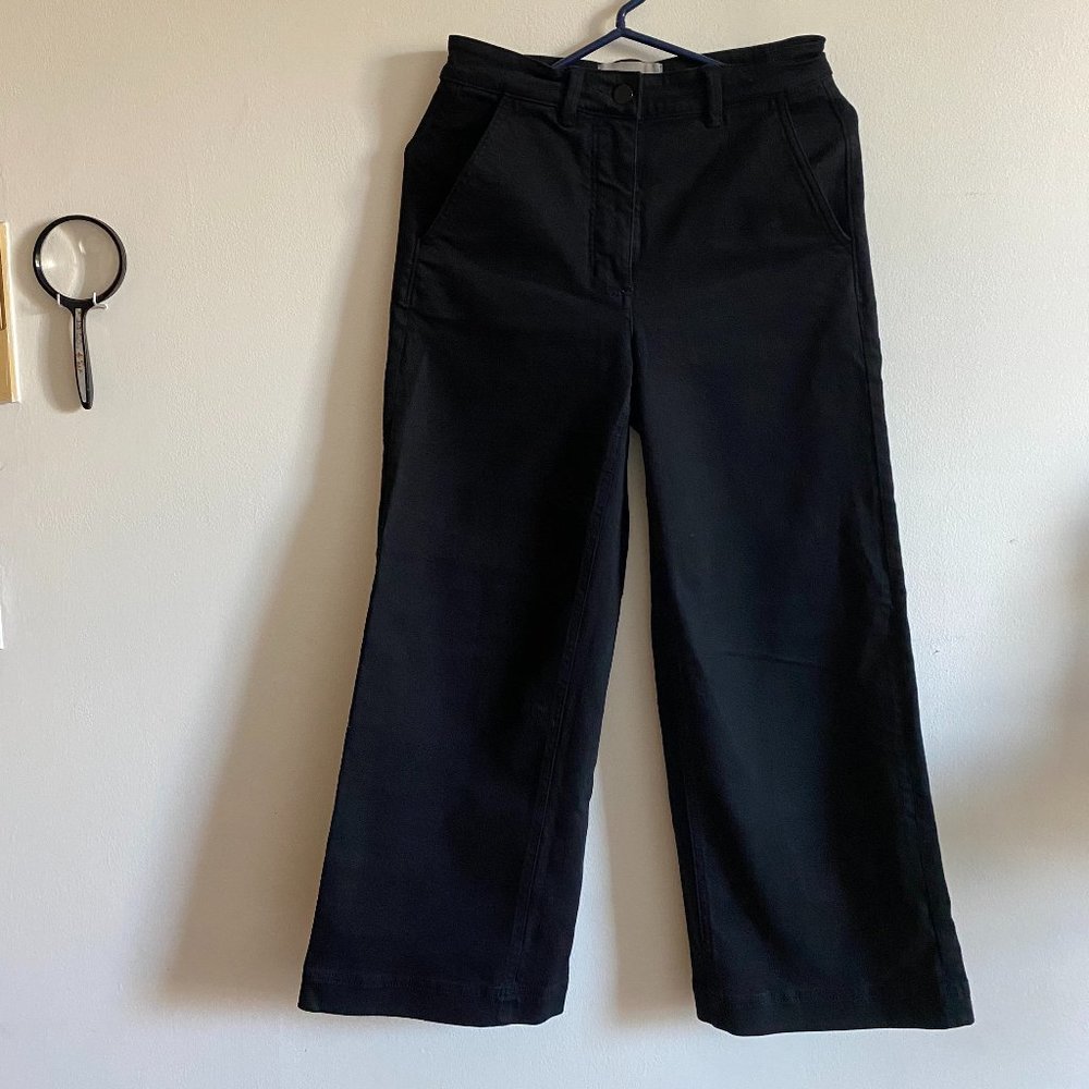 Everlane Cropped Wide Regular Black Pants - Size 2
